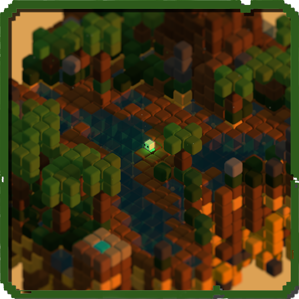 Deep Forest biome concept — dense forest with ancient colossal trees