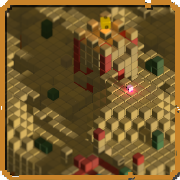 Desert Plateau biome concept — scorching arid dunes and forgotten ruins